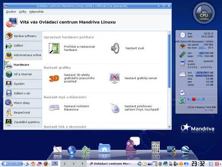 Mandriva Linux 2008.1 nastavení systému